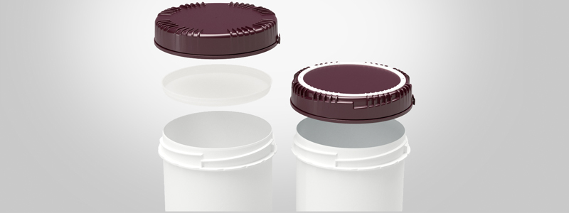 Les pots plastiques avec couvercles à vis sont disponibles avec deux types de fermetures